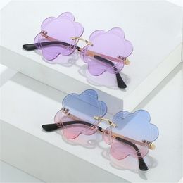 Sunglasses Flower Lens For Women Boho Fashion Sun Glasses Funny Beach Party Favour Po Ladies Rimless Sunnies