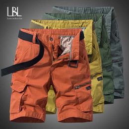 Men's Shorts Cargo Shorts Men Summer Cool Solid Color Cotton Casual Men Short Pants 2023 New Comfortable Gym Shorts Male Plus Size Sweatpants L230719