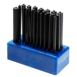 28Pcs Transfer Punch Set Carbon Steel Hand Tools Machinist Thread Punches Kit 120Mm High Durability Tool Sets255T