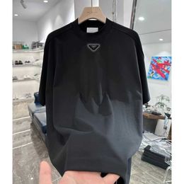 Summer loose fashion classic triangle standard short sleeve, acrylic fabric soft breathable can not afford the ball, loose version of fashion leisure, men and women .