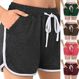 Women's Shorts Casual Solid Color Tie Dye Bottoms Womens Paper Bag Slimming Women