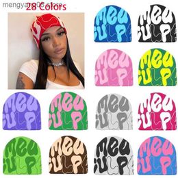 Beanie/Skull Caps 28 Colors INS Hot Mea Culpas Beanies For Women Couple Y2K Hats Fashion Bonnet Kpop Skullies Hoods Lady Hats Accessories Gorros T230719