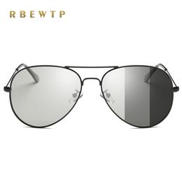 Sunglasses RBEWTP Original Brand Top Lens Pochromic Polarized Men Driving Day and Night Vision Goggles Sun Glasses Eyeglasses 230718