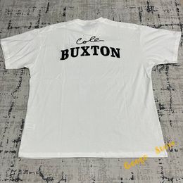 Mens TShirts White Cole Buxton Patch Embroidered Shirt 1 Label Thick Cotton CB Tshirt Loose Casual Fashion Short Sleeve 230718
