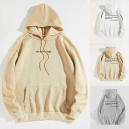 Women's Hoodies Casual Fashion Letter Print Long Sleeve Blouse Pocket Hooded Harajuku Sweatshirt Y2K Kawaii Preppy Clothes