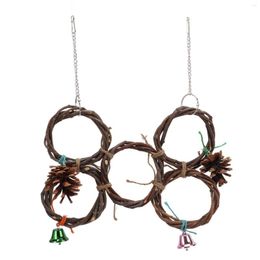 Other Bird Supplies Parrot Circle Ring Toy Rope Climbing Net Chewing For Cockatoo Parakeet