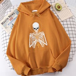 Men's Hoodies Skull Cross Prayer For Death Dark Style Print Men Soft O-Neck Sweatshirt Funny Fashiontop Vintage Street Hoodie Male