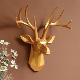 Top Quality Luxury Designer Fashion WinterResin deer head wall decoration animal hanging living room TV sofa background porch225U