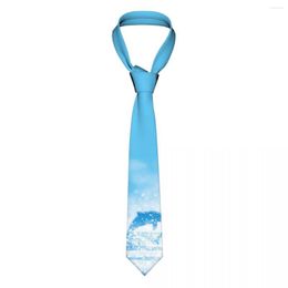 Bow Ties Jumping Dolphin Neckties Men Women Polyester 8 Cm Blue Sea Neck Tie For Mens Silk Classic Accessories Cravat Wedding Gift