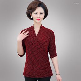 Women's Sweaters Fashion Plaid Women Top Gothic Aesthetic Social Lady Jacket Loose Thin Pullover Solid Colour Plus Size Spring Autumn Red