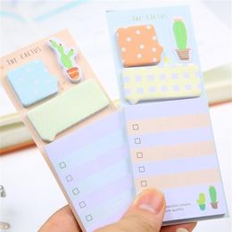 NOVERTY Cactus Cute stickers planner kawaii sticky notes stationery planner stickers memo pad cute papeleria notepad stick12018