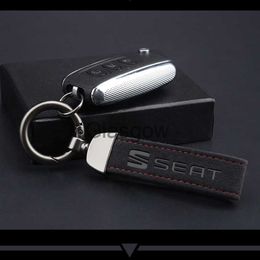 Car Key 4S shop Metal Suede Leather Keychain Metal Engraved For seat TOLEDO leon EXEO mk3 mk2 5f ateca altea Car Accessories x0718