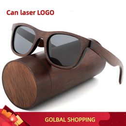 Sunglasses Handmade Luxury Sunglasses for Men's Polarised Zebra Retro Bamboo and Wood Women's Sunglasses High Quality with Glasses Case 230718
