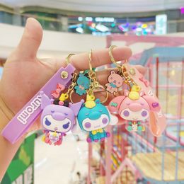 Cute Kuromi Dog Cat Keychains Pendant Women Girl Bag Pendants Keyring Gifts Key Chain Girls Children Birthday Gift 2257
