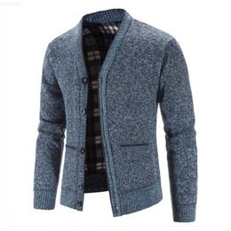 Men's Sweaters New Sweaters Coats Men Winter Thicker Knitted Cardigan Sweatercoats Slim Fit Mens Knit Warm Sweater Jackets Men Knit Clothes L230719