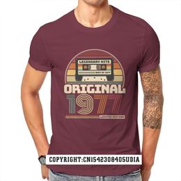 Men's T-Shirts Beautiful Retro Vintage Tape Birthday 1977 MenS Premium T-Shirt Fashion Slim Fit Tops Shirt Cotton Comfortable 230719