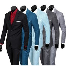 jacket vest pants New spring men's slim fit business a three-piece suits Male good groom dress men Blazers Sh2364