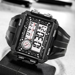 Wristwatches SYNOKE Watch For Men Military Sport Digital Watches Electronic Big Dial Waterproof Alarm Clock Relogio Masculino