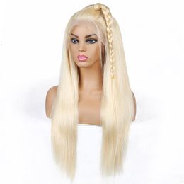 Parrucca Ishow 13X1 T Part Colore biondo Parrucche lisce brasiliane per capelli umani 613 Parrucca anteriore in pizzo per donne di tutte le età Indiano peruviano251c