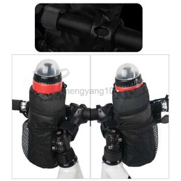 Water Bottles Cages Bike Cup Holder Bike Water Bottle Holder Handlebar Drink Holder with Mesh-Phone Bag for Cruiser Mountain Bike HKD230719