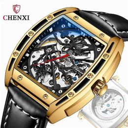 Richardmille Watches Sports Style Wrist Watches New Barrel Shaped Hollowed Out Fully Automatic Mechanical Watch German Man Niche Fashion Trend Inlaid Gift D7CVO4