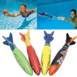 Gioco con la sabbia Divertimento con l'acqua 4 pezzi Giocattoli per piscina in gomma Giochi Diving Training Sport Outdoor Toypedo Bandits 230718