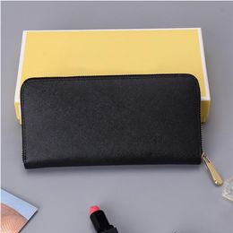Fashion Women long wallets Genuine leather wallet single zipper Cross pattern clutch girl purse WITH BOX card216U
