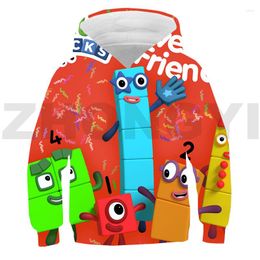 Men's Hoodies Cartoon Numberblocks Sweatshirt Children Hip Hop Street Clothing Top Spring Autumn Funny Game Number Blocks 3D Printed