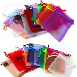 7x9 9x12 10x15cm 13x18cm Adjustable Jewelry Packing Bags Drawstring Bag Drawable Organza Bags Wedding Gift Bags & Pouches Wholesal305d