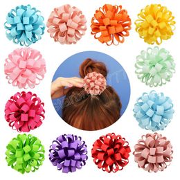 7cm Elastic Hair Rope Ponytail Holder Hair Bands 20colors Girls Flower Style Hairband Hair Rings Hair Ties Accessories