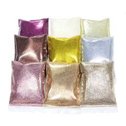 Nail Glitter 9 pieces 450G bulk fine sparkling nail art powder gold silver shiny metallic pigments used for ergonomic DIY design decoration 230718