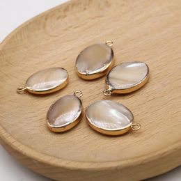 Charms Charm Natural Freshwater Mother-of-pearl Shells Oval Pendant DIY Necklace Bracelet Earring Jewellery Making Accessories Gift