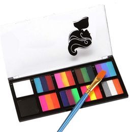 Body Paint Halloween Body And Face Paint Palette | 10-colors Water-soluble Halloween Paint For Costume Party Christmas Events 230718