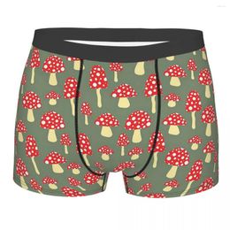 Underpants Toadstool Pattern Mushroom Mushrooms Forest Homme Panties Men's Underwear Ventilate Shorts Boxer Briefs