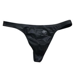 3pcs Lot Leather Briefs Mens Thong Swimwear Boxers Trunks Swimming Shorts Sexy Gay Bikini Swimsuit Brave Person Underwear Tanga B1284Q