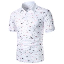 Men's Polos Men Polo Shirt Short Sleeve Digital Printing Abstract PatternPolo Arrivals Leisure Fashion Top 230719