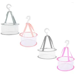 Hangers 4 Pcs Clothes Net Mesh Shower Dry Basket Make Sponge Drying Brush Holder Fabric Socks Rack Beauty Tools