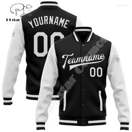 Men's Jackets Fashion Custom Name Number Logo Colorful Graffiti Pattern 3D Harajuku Streetwear Unisex Casual Botton Coat Baseball Jacket X2