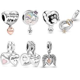 925 Sterling Silver Pendant Mouse Monster Castle Series Charm Bead Fit Pandora Bracelet Necklace Women Jewellery gift215Y