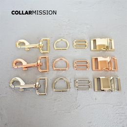 10pcs lot metal buckle adjust buckle D ring metal dog clasp set DIY dog collar 25mm webbing sewing accessory plated buckle 4 kin284f