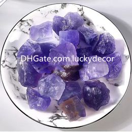 Natural Raw Blue Purple Fluorite Rocks Home Decor Brilliant Irregular Rough Healing Quartz Crystal Chakra Gemstone Chunks "The Stone of Genius" Mineral Specimen Bulk