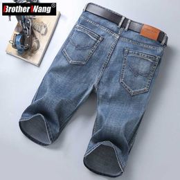 Men's Shorts 2023 Summer New Men's Slim Fit Short Jeans Fashion Cotton Stretch Vintage Denim Shorts Grey Blue Short Pants Male Brand Clothes L230719