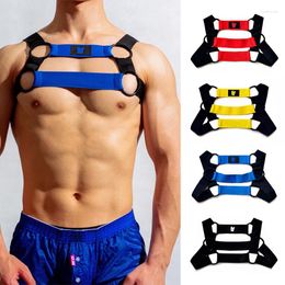 Stage Wear 4 Colours Stretch Chest Strap Male Pole Dance Clothes Nightclub Bar Gogo Dancer Costume Sexy Muscle Man Show Dancewear VDB6890