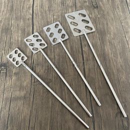 Lab Supplies 1pcs Stainless Steel Square Type Blade Paddle Leaf-width 40mm 50mm 60mm 80mm Impeller Stirring With Rod For Sitrrer206m