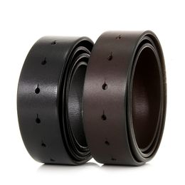 Neck Ties Pure Cowhide Belt Strap 33CM 38cm Round Hole No Buckle Genuine Leather Belts High Quality Without 230718