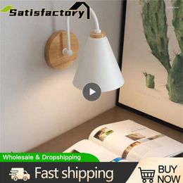 Wall Lamp Energy Saving Lamps Bedside Table Bedroom Wooden Light Industrial Style Led Living Room Dec