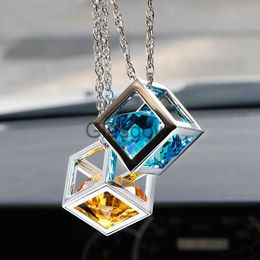 Interior Decorations Creative Crystal Car Ornaments Car Pendant Decoration Ornaments Hanging Trim Rearview Mirror Pendant interior Accessories x0718