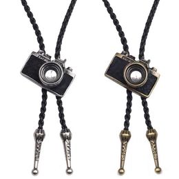 Ties Camera Bolo Tie Necklace Cowboy Neck Western tie Vintage HKD230720