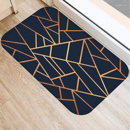 Carpets Geometric Anti-Slip Decorative Door Mat Kitchen Bathroom Entrance Doormat Bedroom Interior Small Floor Carpet Home Decor