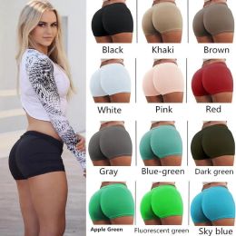 Lady Elastic Underwear Europe Russia fashion women red blue Solid Colour cute Slim Tight Protruding hips Gym party Shorts PantiesZZ
